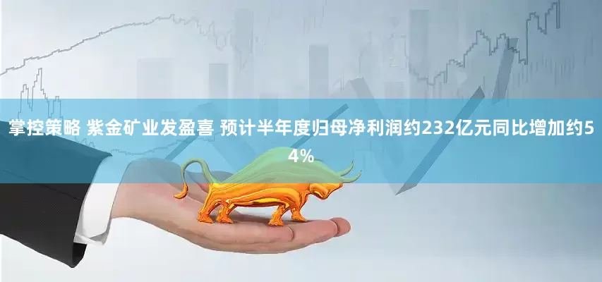 掌控策略 紫金矿业发盈喜 预计半年度归母净利润约232亿元同比增加约54%